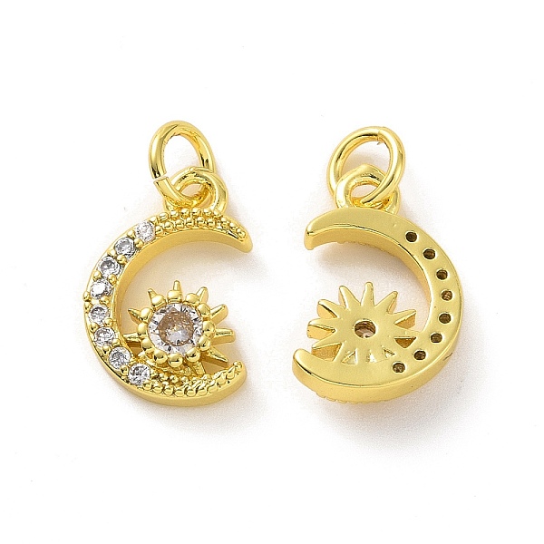 PandaHall Brass Micro Pave Cubic Zirconia Charms, Real 18K Gold Plated, with Jump Ring, Moon, Clear, 14x9x3mm, Jump Ring: 5x0.8mm, Inner...
PandaHall Brass Micro Pave Cubic Zirconia Charms, Real 18K Gold Plated, with Jump Ring, Moon, Clear, 14x9x3mm, Jump Ring: 5x0.8mm, Inner...