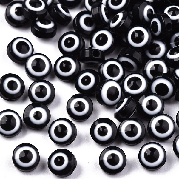 PandaHall Resin Beads, Flat Round, Evil Eye, Black, 6x4mm, Hole: 1.5mm Resin Evil Eye Black
PandaHall Resin Beads, Flat Round, Evil Eye, Black, 6x4mm, Hole: 1.5mm Resin Evil Eye Black