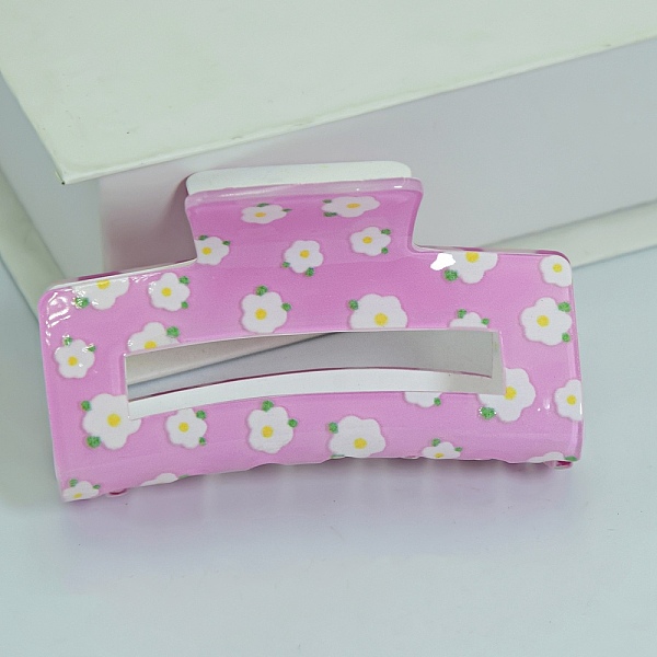 PandaHall Rectangle with Flower Printed PVC Claw Hair Clips, with Iron Findings, Banana Jaw Clips Hair Accessories for Women and Girls..., Purple
PandaHall Rectangle with Flower Printed PVC Claw Hair Clips, with Iron Findings, Banana Jaw Clips Hair Accessories for Women and Girls..., Purple