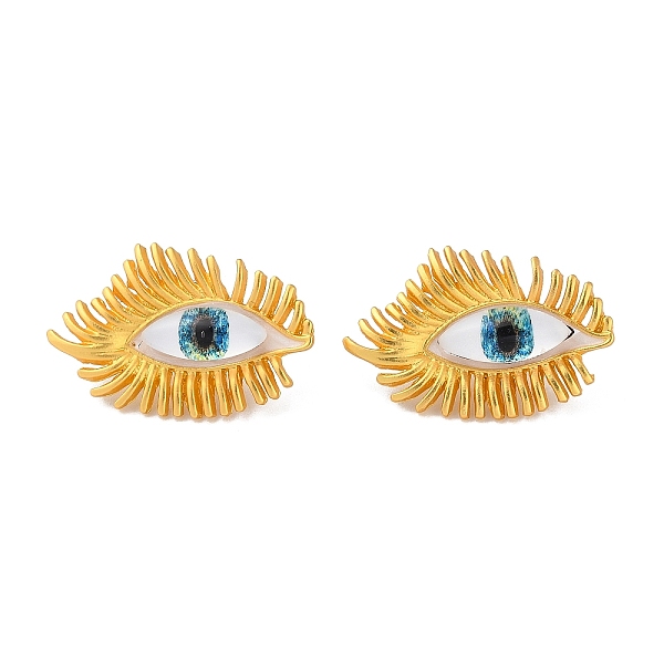 PandaHall Plastic Eyes Stud Earrings, Golden Alloy Earrings, Deep Sky Blue, 34.5x23mm Alloy Eye
PandaHall Plastic Eyes Stud Earrings, Golden Alloy Earrings, Deep Sky Blue, 34.5x23mm Alloy Eye