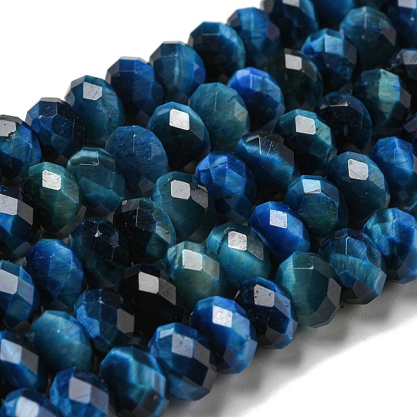 PandaHall Natural Tiger Eye Beads Strands, Faceted, Dyed, Rondelle, Blue, 8~8.5x5~5.5mm, Hole: 1mm, about 71pcs/strand, 15.31''(38.9cm)...
PandaHall Natural Tiger Eye Beads Strands, Faceted, Dyed, Rondelle, Blue, 8~8.5x5~5.5mm, Hole: 1mm, about 71pcs/strand, 15.31''(38.9cm)...