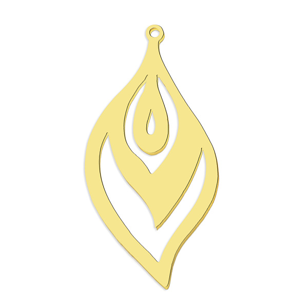 PandaHall 201 Stainless Steel Pendants, Laser Cut, Vacuum Plating, Leaf, Golden, 42.5x21x1mm, Hole: 1.6mm 201 Stainless Steel Leaf
PandaHall 201 Stainless Steel Pendants, Laser Cut, Vacuum Plating, Leaf, Golden, 42.5x21x1mm, Hole: 1.6mm 201 Stainless Steel Leaf