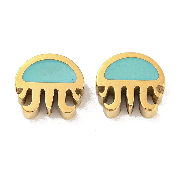 PandaHall Ion Plating(IP) Rack Plating 316L Surgical Stainless Steel Beads, with Enamel, Real 18K Gold Plated, Jellyfish, Aqua..., Cyan
PandaHall Ion Plating(IP) Rack Plating 316L Surgical Stainless Steel Beads, with Enamel, Real 18K Gold Plated, Jellyfish, Aqua..., Cyan