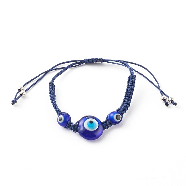 PandaHall Adjustable Nylon Cord Braided Bead Bracelets, with Evil Eye Lampwork Beads and Brass Beads, Platinum, Blue, Inner Diameter...
PandaHall Adjustable Nylon Cord Braided Bead Bracelets, with Evil Eye Lampwork Beads and Brass Beads, Platinum, Blue, Inner Diameter...