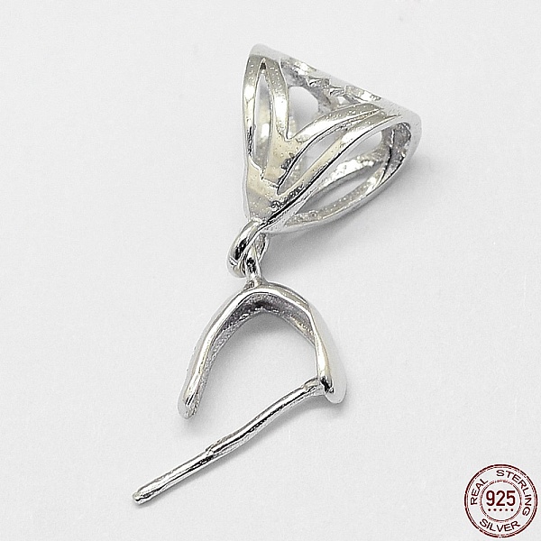 PandaHall Rhodium Plated 925 Sterling Silver Pendant Bails, Ice Pick & Pinch Bails, Platinum, 16.5x7.5mm, Hole: 4x6mm, Pin: 0.5mm Sterling...
PandaHall Rhodium Plated 925 Sterling Silver Pendant Bails, Ice Pick & Pinch Bails, Platinum, 16.5x7.5mm, Hole: 4x6mm, Pin: 0.5mm Sterling...