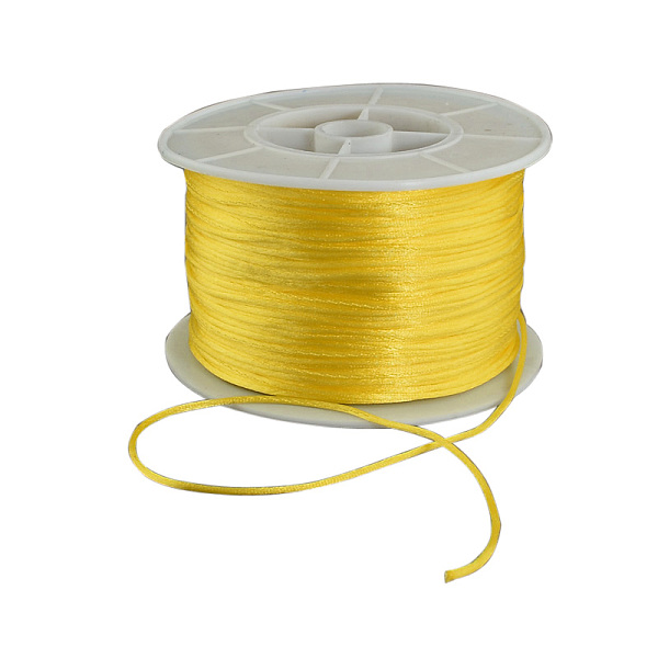 PandaHall Round Nylon Thread, Rattail Satin Cord, for Chinese Knot Making, Yellow, 1mm, 100yards/roll Nylon Yellow
PandaHall Round Nylon Thread, Rattail Satin Cord, for Chinese Knot Making, Yellow, 1mm, 100yards/roll Nylon Yellow