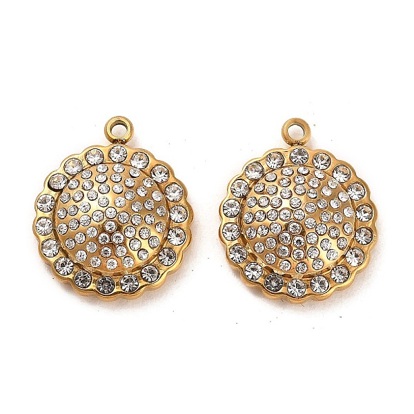 PandaHall 304 Stainless Steel Pendants, with Rhinestone, Sunflower Charms, Real 14K Gold Plated, 19x16x6mm, Hole: 1.6mm Stainless..., Clear
PandaHall 304 Stainless Steel Pendants, with Rhinestone, Sunflower Charms, Real 14K Gold Plated, 19x16x6mm, Hole: 1.6mm Stainless..., Clear