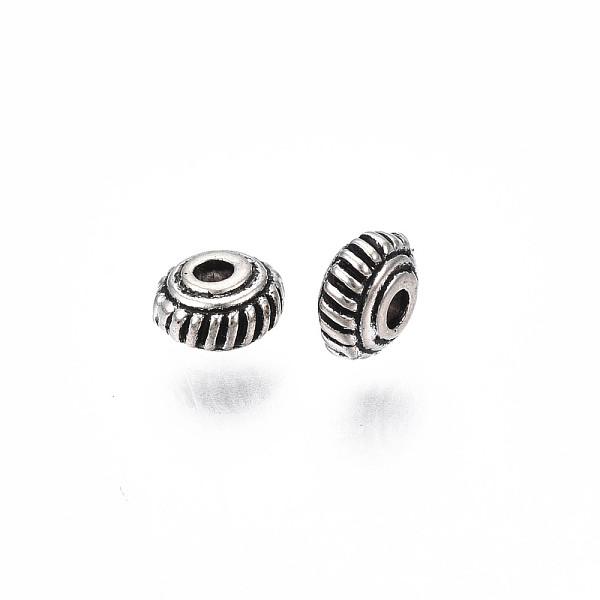 PandaHall Tibetan Style Alloy Spacer Beads, Lead Free and Cadmium Free, Bicone, Antique Silver, 5x3mm, Hole: 1mm Alloy Bicone
PandaHall Tibetan Style Alloy Spacer Beads, Lead Free and Cadmium Free, Bicone, Antique Silver, 5x3mm, Hole: 1mm Alloy Bicone