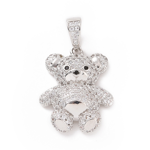 PandaHall Brass Cubic Zirconia Pendants, Platinum, Bear Charm, Clear, 24x19x5mm, Hole: 4x6.5mm Brass+Cubic Zirconia Bear Clear
PandaHall Brass Cubic Zirconia Pendants, Platinum, Bear Charm, Clear, 24x19x5mm, Hole: 4x6.5mm Brass+Cubic Zirconia Bear Clear