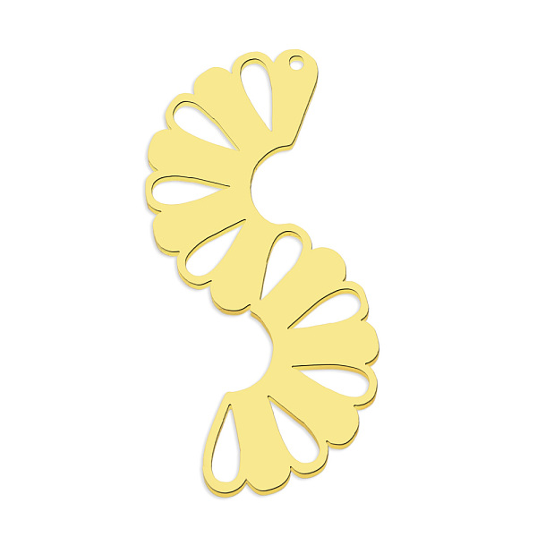 PandaHall 201 Stainless Steel Pendants, Laser Cut, Vacuum Plating, Flower, Golden, 38x17x1mm, Hole: 1.2mm 201 Stainless Steel Others
PandaHall 201 Stainless Steel Pendants, Laser Cut, Vacuum Plating, Flower, Golden, 38x17x1mm, Hole: 1.2mm 201 Stainless Steel Others