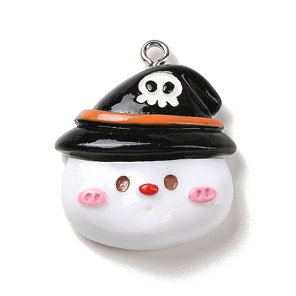 PandaHall Opaque Resin Pendants, Halloween Charms with Platinum Tone Alloy Loops, White, Ghost with Black Hat, 29x24x9mm, Hole: 1.5mm Resin...
PandaHall Opaque Resin Pendants, Halloween Charms with Platinum Tone Alloy Loops, White, Ghost with Black Hat, 29x24x9mm, Hole: 1.5mm Resin...