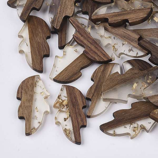 PandaHall Transparent Resin & Wood Cabochons, with Gold Foil, Leaf, Gold, 31.5x16x3mm Resin+Wood Leaf Gold
PandaHall Transparent Resin & Wood Cabochons, with Gold Foil, Leaf, Gold, 31.5x16x3mm Resin+Wood Leaf Gold