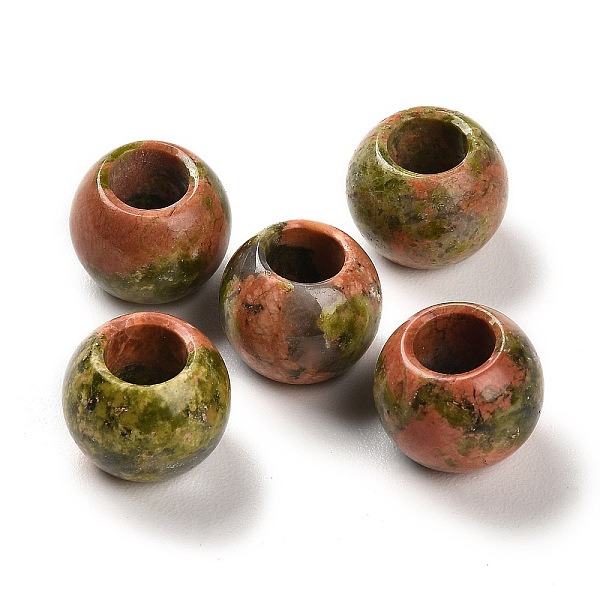 PandaHall Natural Unakite European Beads, Large Hole Beads, Round, 12x9~9.5mm, Hole: 5.5~6mm Unakite Round
PandaHall Natural Unakite European Beads, Large Hole Beads, Round, 12x9~9.5mm, Hole: 5.5~6mm Unakite Round