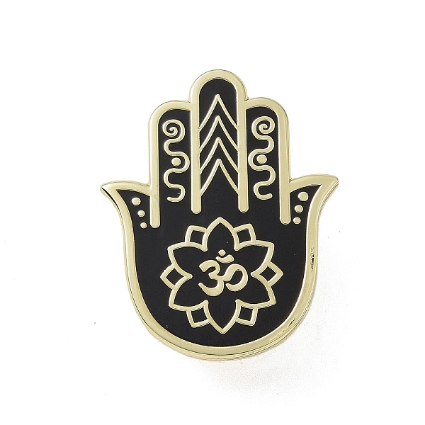 PandaHall Lotus Hamsa Hand Alloy Enamel Pin Brooch, for Backpack Clothes, Black, 30x24x2mm Alloy+Enamel Hamsa Hand Black
PandaHall Lotus Hamsa Hand Alloy Enamel Pin Brooch, for Backpack Clothes, Black, 30x24x2mm Alloy+Enamel Hamsa Hand Black