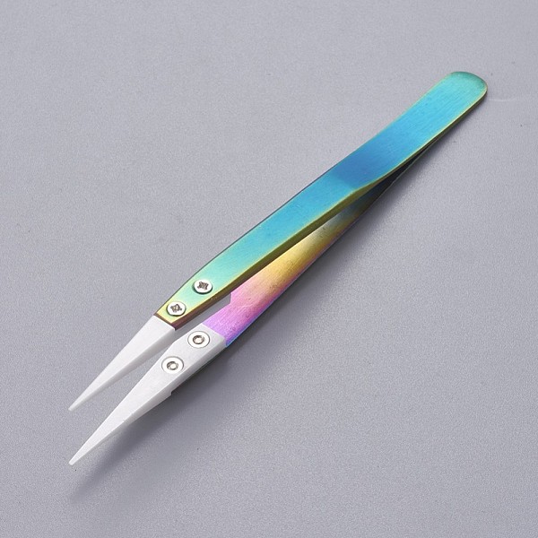PandaHall Stainless Steel Beading Tweezers, with Porcelain, White, 12.9~13x0.95~1cm Stainless Steel White
PandaHall Stainless Steel Beading Tweezers, with Porcelain, White, 12.9~13x0.95~1cm Stainless Steel White