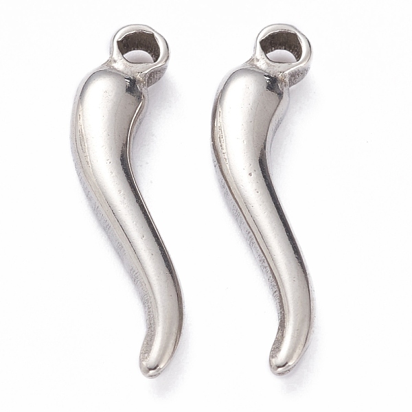 PandaHall 201 Stainless Steel Pendants, Horn of Plenty, Italian Horn Cornicello, Stainless Steel Color, 19.5x5.5x3mm, Hole: 1.6mm 201...
PandaHall 201 Stainless Steel Pendants, Horn of Plenty, Italian Horn Cornicello, Stainless Steel Color, 19.5x5.5x3mm, Hole: 1.6mm 201...