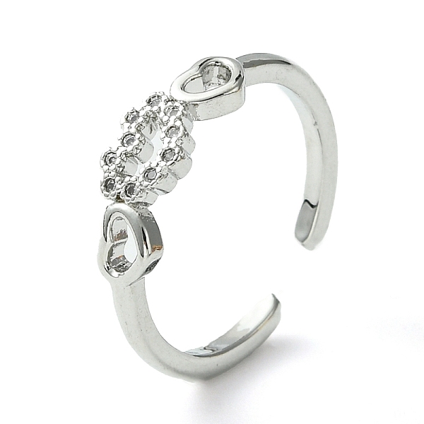 PandaHall Bass Micro Pave Cubic Zirconia Ring, Long-Lasting Plated, Heart, US Size 6(16.5mm) Brass+Cubic Zirconia Heart Clear
PandaHall Bass Micro Pave Cubic Zirconia Ring, Long-Lasting Plated, Heart, US Size 6(16.5mm) Brass+Cubic Zirconia Heart Clear