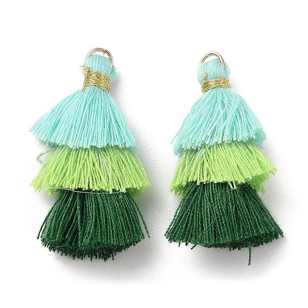 PandaHall Polycotton Tassel Pendant Decorations, with Iron Loops, Pale Turquoise, 34~45x4~5mm, Hole: 3mm Polycotton
PandaHall Polycotton Tassel Pendant Decorations, with Iron Loops, Pale Turquoise, 34~45x4~5mm, Hole: 3mm Polycotton