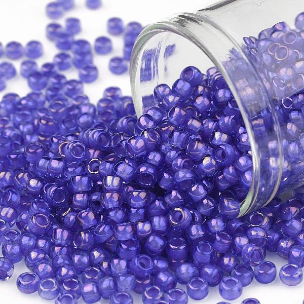 PandaHall TOHO Round Seed Beads, Japanese Seed Beads, (934) Inside Color Crystal/Wisteria Lined, 8/0, 3mm, Hole: 1mm, about 1110pcs/50g..., Blue
PandaHall TOHO Round Seed Beads, Japanese Seed Beads, (934) Inside Color Crystal/Wisteria Lined, 8/0, 3mm, Hole: 1mm, about 1110pcs/50g..., Blue
