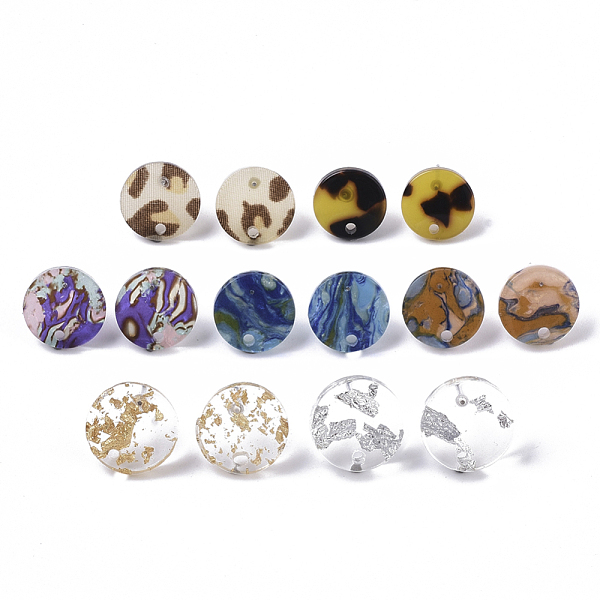 PandaHall Cellulose Acetate(Resin) Stud Earring Findings, with 316 Surgical Stainless Steel Pin, Plat Round, Mixed Color..., Multicolor
PandaHall Cellulose Acetate(Resin) Stud Earring Findings, with 316 Surgical Stainless Steel Pin, Plat Round, Mixed Color..., Multicolor