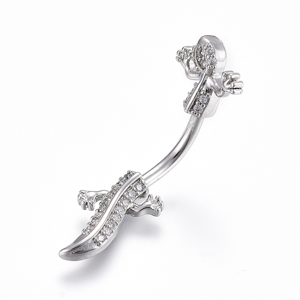 PandaHall Piercing Jewelry, Brass Cubic Zirciona Navel Ring, Belly Rings, with 304 Stainless Steel Bar, Platinum, 16x11.5mm, Bar: 15 Gauge...
PandaHall Piercing Jewelry, Brass Cubic Zirciona Navel Ring, Belly Rings, with 304 Stainless Steel Bar, Platinum, 16x11.5mm, Bar: 15 Gauge...