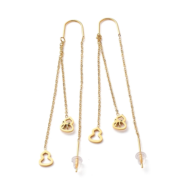 PandaHall 304 Stainless Steel Ear Thread, Chain Tassel Earrings, with Plastic Ear Nuts, Gourd, Golden, 90x1mm, Pin: 0.8mm 304 Stainless...
PandaHall 304 Stainless Steel Ear Thread, Chain Tassel Earrings, with Plastic Ear Nuts, Gourd, Golden, 90x1mm, Pin: 0.8mm 304 Stainless...