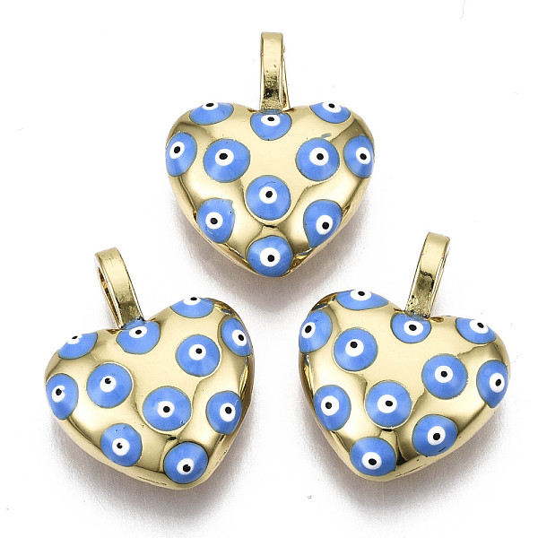 PandaHall Brass Enamel Pendants, Nickel Free, Heart, Openable, Real 16K Gold Plated, Cornflower Blue, 24x20x9mm, Hole: 6x4mm Brass+Enamel...
PandaHall Brass Enamel Pendants, Nickel Free, Heart, Openable, Real 16K Gold Plated, Cornflower Blue, 24x20x9mm, Hole: 6x4mm Brass+Enamel...