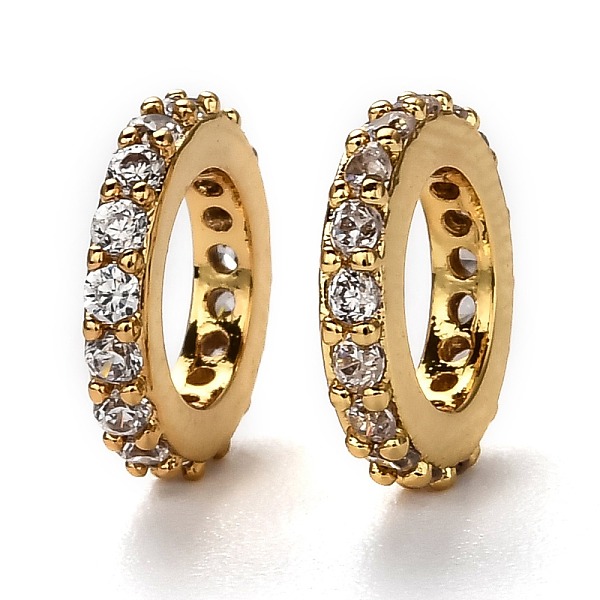 PandaHall Brass Micro Pave Cubic Zirconia European Beads, Long-Lasting Plated, Real 18K Gold Plated, Large Hole Beads, Ring, Clear, 10x1.8mm...
PandaHall Brass Micro Pave Cubic Zirconia European Beads, Long-Lasting Plated, Real 18K Gold Plated, Large Hole Beads, Ring, Clear, 10x1.8mm...