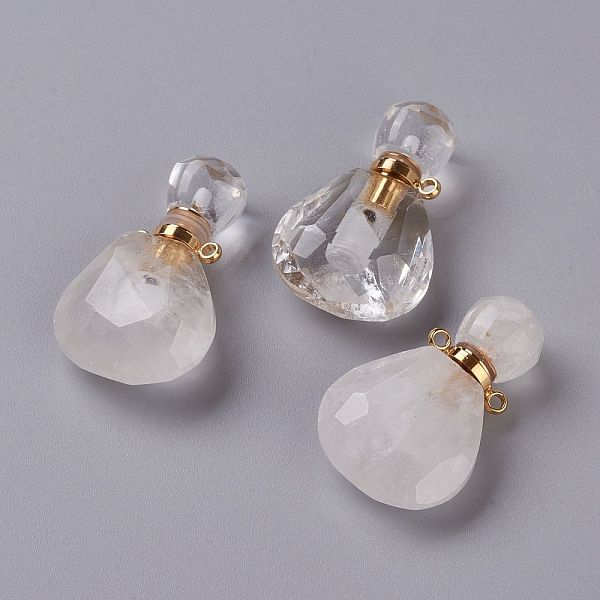 PandaHall Teardrop Natural Quartz Crystal Perfume Bottle Pendants, Rock Crystal, with 304 Stainless Steel Findings, Faceted, Golden...
PandaHall Teardrop Natural Quartz Crystal Perfume Bottle Pendants, Rock Crystal, with 304 Stainless Steel Findings, Faceted, Golden...