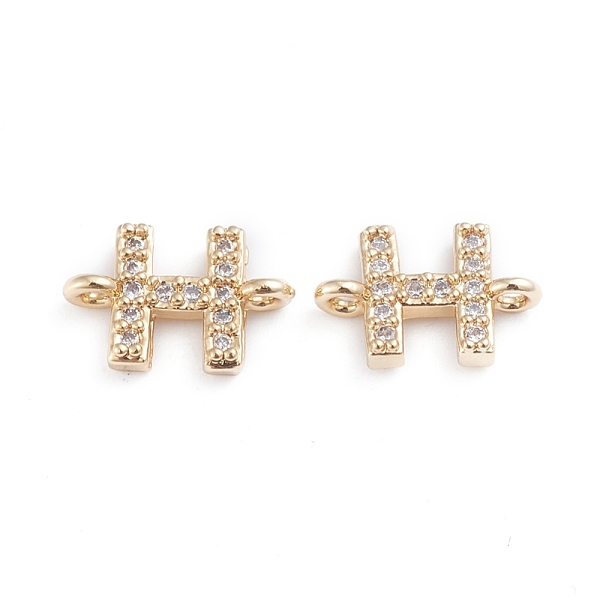 PandaHall Brass Micro Pave Cubic Zirconia Links Connectors, Long-Lasting Plated, Letter, Clear, Real 18K Gold Plated, Letter.H...
PandaHall Brass Micro Pave Cubic Zirconia Links Connectors, Long-Lasting Plated, Letter, Clear, Real 18K Gold Plated, Letter.H...