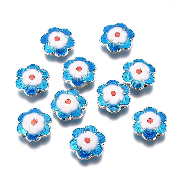 PandaHall Alloy Enamel Beads, Lead Free & Cadmium Free, Flower, Silver, Light Sky Blue, 14x12.5x4mm, Hole: 1.2mm Alloy+Enamel Flower
PandaHall Alloy Enamel Beads, Lead Free & Cadmium Free, Flower, Silver, Light Sky Blue, 14x12.5x4mm, Hole: 1.2mm Alloy+Enamel Flower