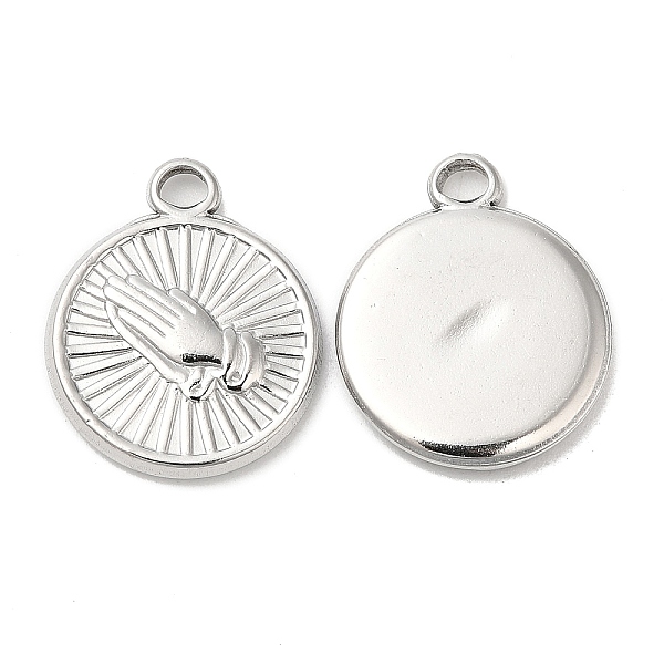 PandaHall 304 Stainless Steel Pendants, Flat Round with Praying Hands Charm, Stainless Steel Color, 19x16x2mm, Hole: 2mm 304 Stainless Steel...
PandaHall 304 Stainless Steel Pendants, Flat Round with Praying Hands Charm, Stainless Steel Color, 19x16x2mm, Hole: 2mm 304 Stainless Steel...