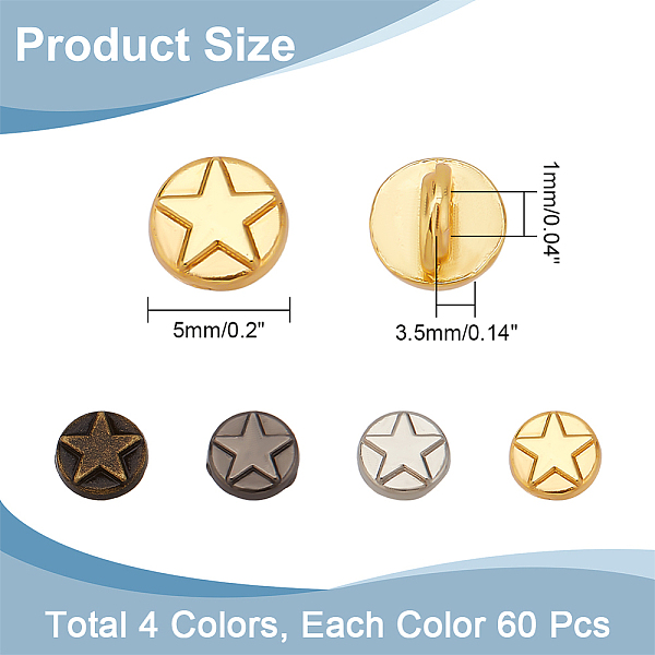 PandaHall 200 Pcs 4 Colors Mini Shank Buttons, 5mm Diameter Metal Star Shape Blazer Button Flat Sewing Buttons for Blazers Suits Sport Coat...
PandaHall 200 Pcs 4 Colors Mini Shank Buttons, 5mm Diameter Metal Star Shape Blazer Button Flat Sewing Buttons for Blazers Suits Sport Coat...