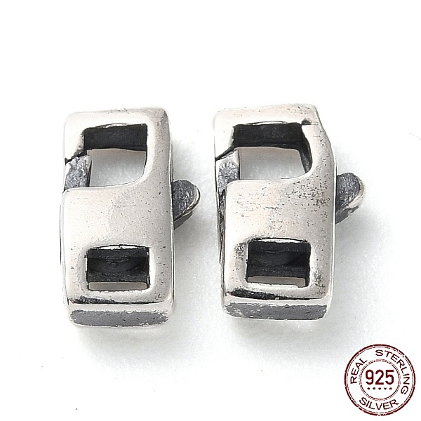 PandaHall 925 Thailand Sterling Silver Lobster Claw Clasps, with 925 Stamp, Rectangle, Antique Silver, 8.5x5x3mm, Hole: 2x1.5mm Sterling...
PandaHall 925 Thailand Sterling Silver Lobster Claw Clasps, with 925 Stamp, Rectangle, Antique Silver, 8.5x5x3mm, Hole: 2x1.5mm Sterling...