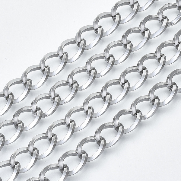 PandaHall 304 Stainless Steel Curb Chains, Twisted Chains, with Spool, Unwelded, Stainless Steel Color, 11.6x8.4x1.6mm, about 32.8 Feet...
PandaHall 304 Stainless Steel Curb Chains, Twisted Chains, with Spool, Unwelded, Stainless Steel Color, 11.6x8.4x1.6mm, about 32.8 Feet...