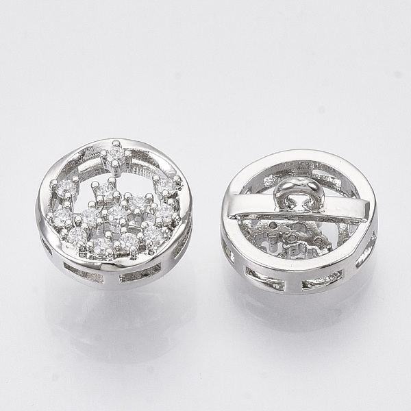 PandaHall Brass Shank Buttons, with Micro Pave Cubic Zirconia, Flat Round, Clear, Platinum, 10.5x7mm, Hole: 1.4mm Brass Flat Round Clear
PandaHall Brass Shank Buttons, with Micro Pave Cubic Zirconia, Flat Round, Clear, Platinum, 10.5x7mm, Hole: 1.4mm Brass Flat Round Clear