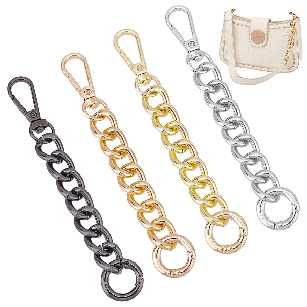 PandaHall WADORN 4Pcs 4 Colors Alloy Curb Chain Purse Strap Extenders, with Swivel Clasp & Spring Gate Ring, Mixed Color, 12.5cm, 1pc/color...
PandaHall WADORN 4Pcs 4 Colors Alloy Curb Chain Purse Strap Extenders, with Swivel Clasp & Spring Gate Ring, Mixed Color, 12.5cm, 1pc/color...