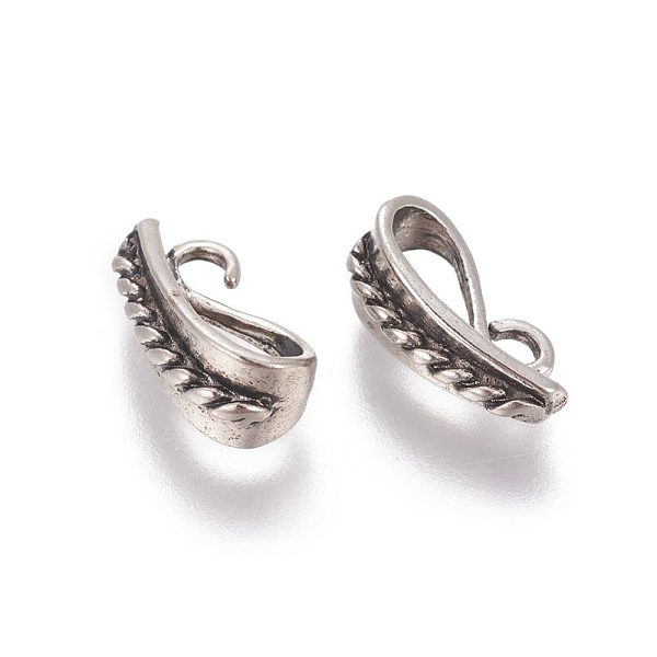 PandaHall Brass Pinch Bails, Antique Silver, about 6mm wide, 14mm long, hole: 3.5mm Brass
PandaHall Brass Pinch Bails, Antique Silver, about 6mm wide, 14mm long, hole: 3.5mm Brass