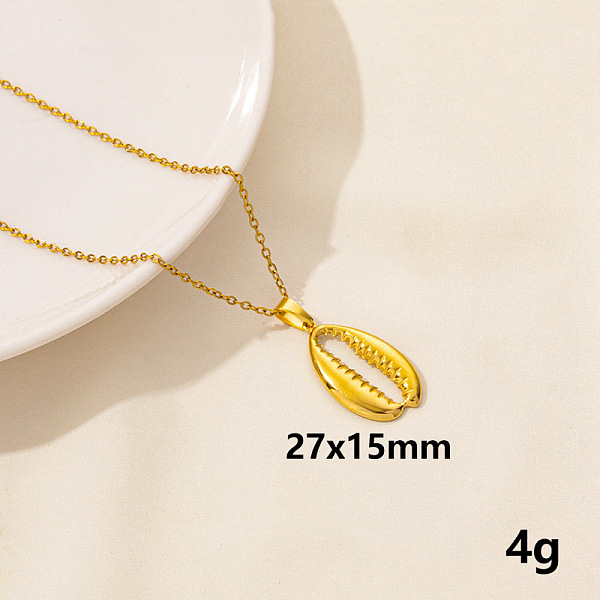 PandaHall Stainless Steel Cowrie Shell Pendant Necklaces, Cable Chain Necklaces Stainless Steel
PandaHall Stainless Steel Cowrie Shell Pendant Necklaces, Cable Chain Necklaces Stainless Steel