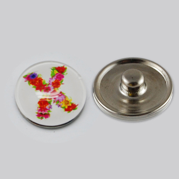 PandaHall Holiday Buttons, Christmas Flat Round with Letter X Zinc Alloy Jewelry Snap Buttons, with Glass Cabochons, Platinum, Colorful...
PandaHall Holiday Buttons, Christmas Flat Round with Letter X Zinc Alloy Jewelry Snap Buttons, with Glass Cabochons, Platinum, Colorful...