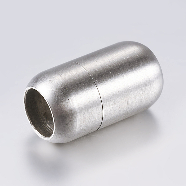 PandaHall 304 Stainless Steel Magnetic Clasps with Glue-in Ends, Frosted, Barrel, Stainless Steel Color, 21x12mm, Hole: 8mm 304 Stainless...
PandaHall 304 Stainless Steel Magnetic Clasps with Glue-in Ends, Frosted, Barrel, Stainless Steel Color, 21x12mm, Hole: 8mm 304 Stainless...