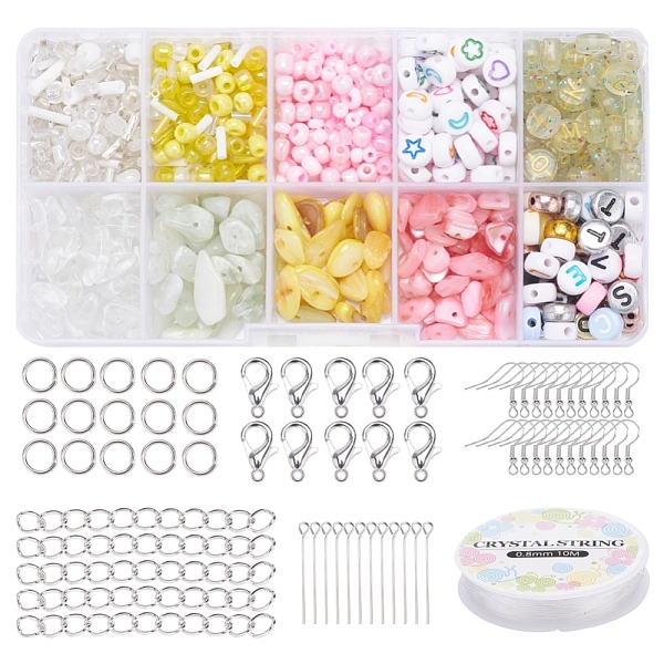 PandaHall Natural Stone Chip Beads DIY Jewelry Set Making Kit, Including Natural Quartz Crystal & New Jade & Acrylic & Glass Seed & Shell...
PandaHall Natural Stone Chip Beads DIY Jewelry Set Making Kit, Including Natural Quartz Crystal & New Jade & Acrylic & Glass Seed & Shell...