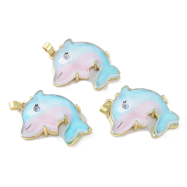 PandaHall Translucent Resin Pendants, Rack Plating Brass Dolphin Charms, Real 18K Gold Plateds, Long-Lasting Plated, Cadmium Free & Lead...
PandaHall Translucent Resin Pendants, Rack Plating Brass Dolphin Charms, Real 18K Gold Plateds, Long-Lasting Plated, Cadmium Free & Lead...