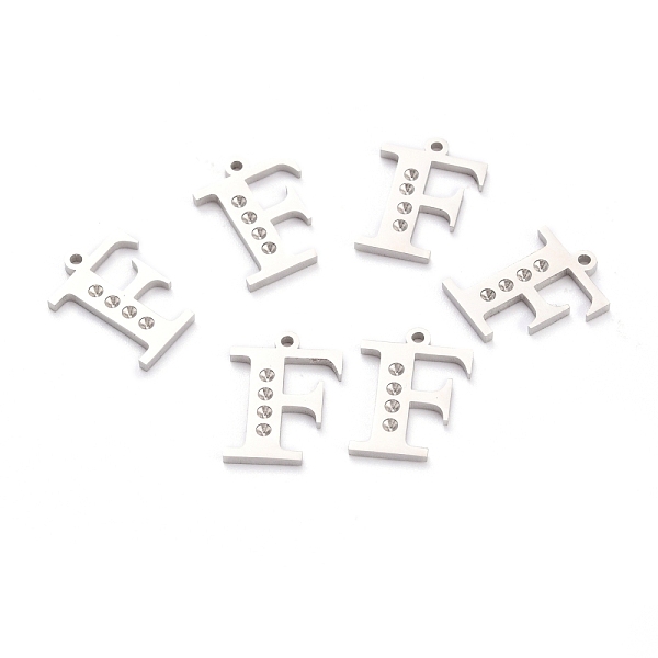 PandaHall 304 Stainless Steel Pendant Rhinestone Settings, Letter, Stainless Steel Color, Letter.F, F: 15x11.5x1.5mm, Hole: 1.2mm, Fit for...
PandaHall 304 Stainless Steel Pendant Rhinestone Settings, Letter, Stainless Steel Color, Letter.F, F: 15x11.5x1.5mm, Hole: 1.2mm, Fit for...