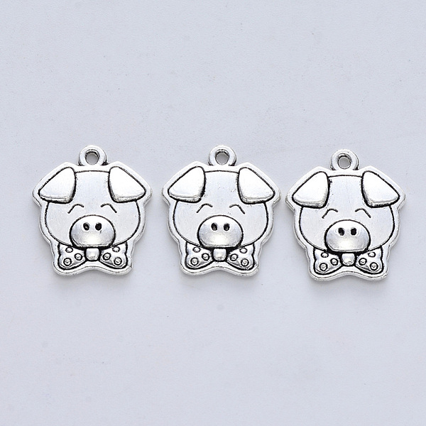 PandaHall Tibetan Style Alloy Pendants, Cadmium Free & Lead Free, Pig, Antique Silver, 20x15.5x2.5mm, Hole: 1.4mm Alloy Pig
PandaHall Tibetan Style Alloy Pendants, Cadmium Free & Lead Free, Pig, Antique Silver, 20x15.5x2.5mm, Hole: 1.4mm Alloy Pig