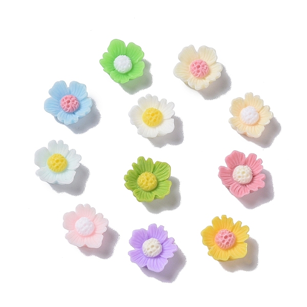 PandaHall Opaque Resin Cabochons, Flower, Mixed Color, 10x3.5mm Resin Flower Multicolor
PandaHall Opaque Resin Cabochons, Flower, Mixed Color, 10x3.5mm Resin Flower Multicolor