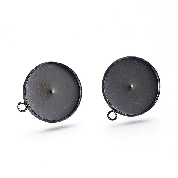 PandaHall 304 Stainless Steel Stud Earring Settings, with Loop, Flat Round, Electrophoresis Black, Tray: 16mm, 21x18x2mm, Hole: 1.8mm, Pin...
PandaHall 304 Stainless Steel Stud Earring Settings, with Loop, Flat Round, Electrophoresis Black, Tray: 16mm, 21x18x2mm, Hole: 1.8mm, Pin...