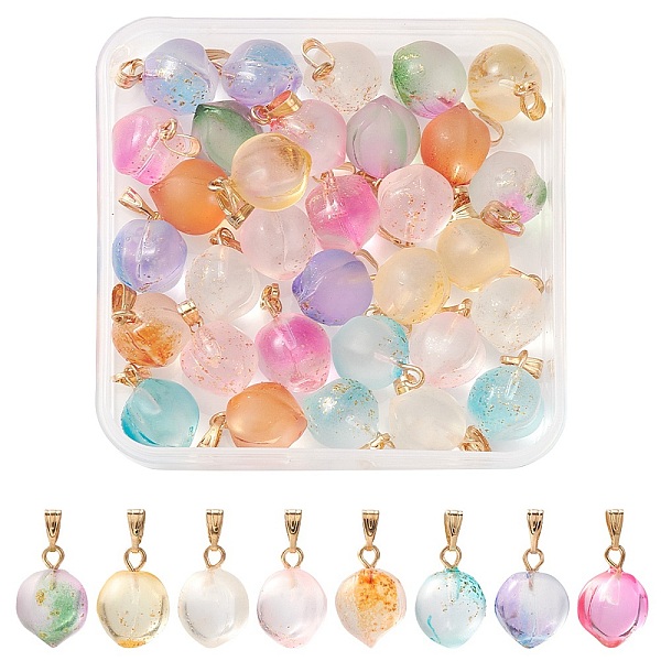 PandaHall 32Pcs 8 Style Transparent Spray Painted Glass Pendants, with Golden Plated Iron Bails and Gold Foil, Frosted, Peach, Mixed Color..., Multicolor
PandaHall 32Pcs 8 Style Transparent Spray Painted Glass Pendants, with Golden Plated Iron Bails and Gold Foil, Frosted, Peach, Mixed Color..., Multicolor