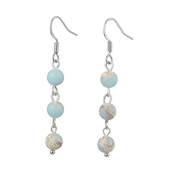 PandaHall Round Synthetic Aqua Terra Jasper Dangle Earrings, Brass Jewely for Women, 50x6mm Aqua Terra Jasper Round
PandaHall Round Synthetic Aqua Terra Jasper Dangle Earrings, Brass Jewely for Women, 50x6mm Aqua Terra Jasper Round