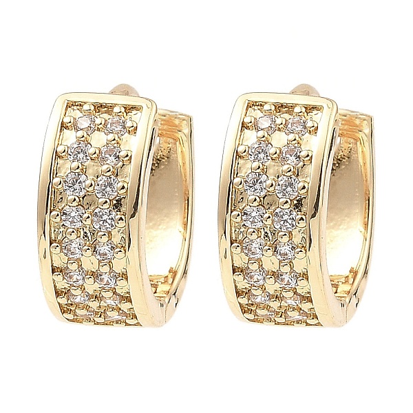 PandaHall Brass with Cubic Zirconia Thick Hoop Earrings, Light Gold, 5x13mm Cubic Zirconia Ring Clear
PandaHall Brass with Cubic Zirconia Thick Hoop Earrings, Light Gold, 5x13mm Cubic Zirconia Ring Clear